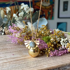 Bola de grossesse or bohème labradorite