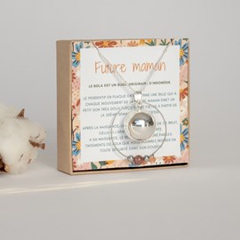 Bola de grossesse argent et grenat