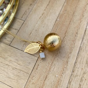 Bola de grossesse or brossé et pierre