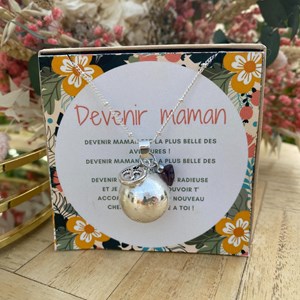 Bola de grossesse argent avec améthyste