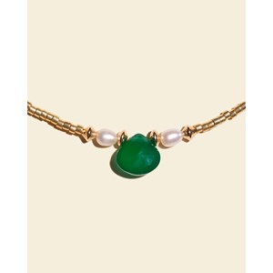 Collier onyx vert