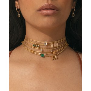Collier cœur violet