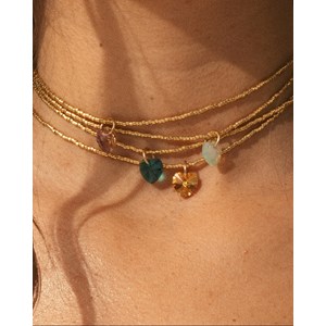 Collier cœur violet