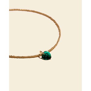 Collier cœur vert