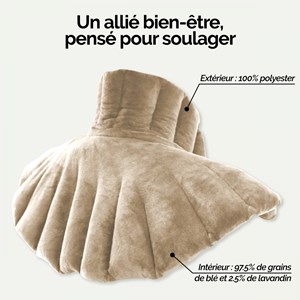 Coussin chauffant pour épaules et cou Beige