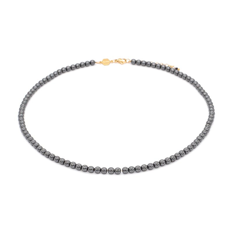 Collier serena en pierres hématite