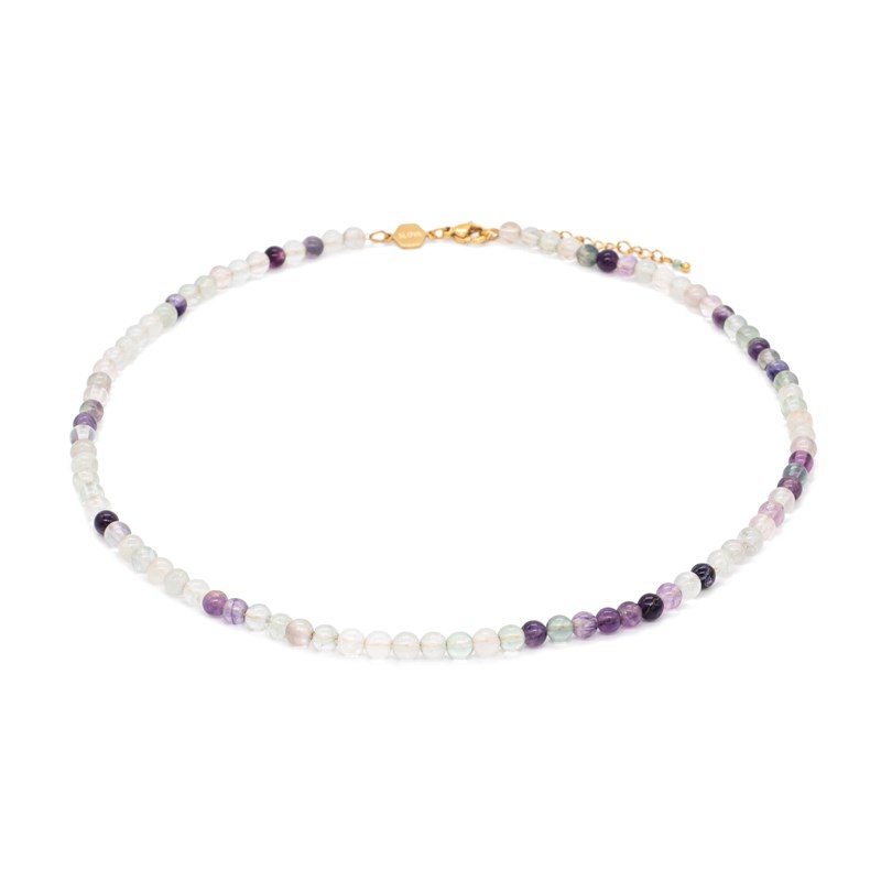 Collier serena en pierres fluorite