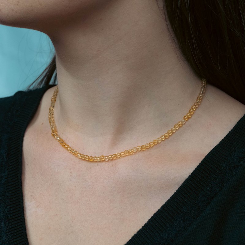 Collier serena en pierres citrine