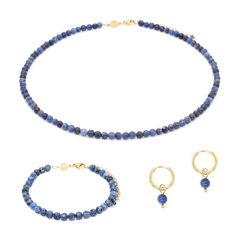 Parure serena en pierres sodalite