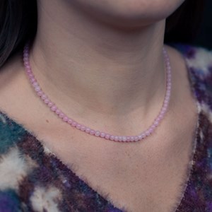 Parure serena en pierres quartz rose