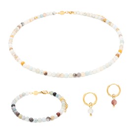 Parure serena en pierres amazonite