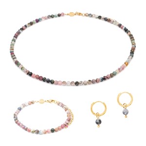 Parure serena en pierres tourmaline