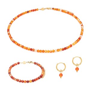 Parure serena en pierres cornaline