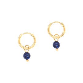 Boucles d'oreilles créoles lapis-lazuli