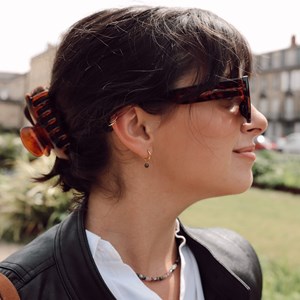 Boucles d'oreilles créoles tourmaline