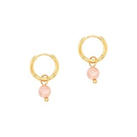 Boucles d'oreilles créoles pierre soleil