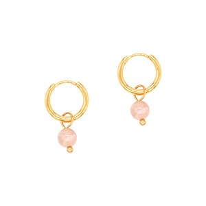 Boucles d'oreilles créoles pierre soleil