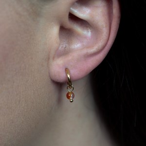 Boucles d'oreilles créoles cornaline