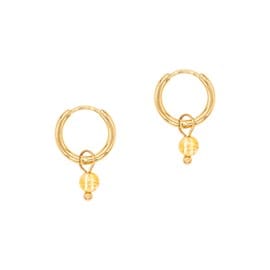 Boucles d'oreilles créoles citrine