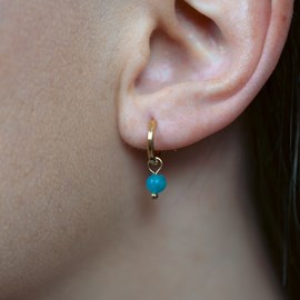 Boucles d'oreilles créoles apatite