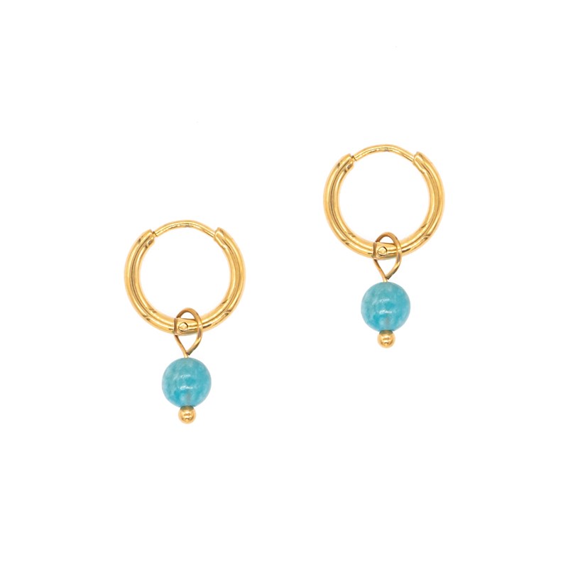 sloya - Boucles d'oreilles créoles apatite