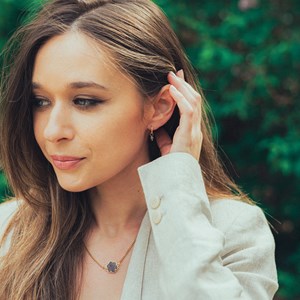 Boucles d'oreilles créoles spectrolite