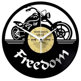 Horloge vinyle recyclé freedom