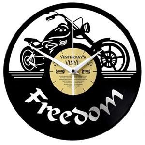Horloge vinyle recyclé freedom