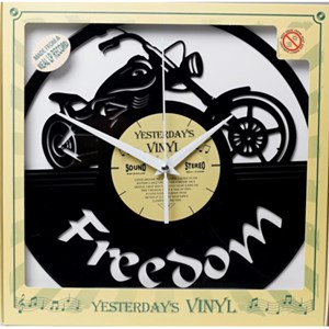Horloge vinyle recyclé freedom