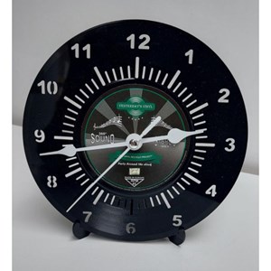 Horloge de table vinyle recyclé black