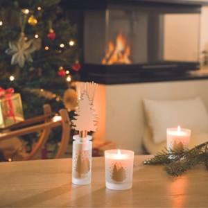 Bouquet noël autour de la cheminée