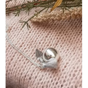 Bola de grossesse argent avec pompon