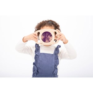 Miroir paillettes violettes
