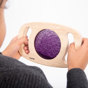 Miroir paillettes violettes