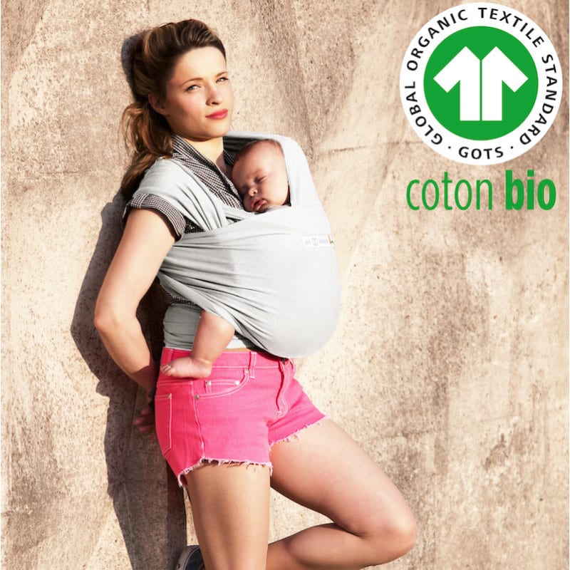 Echarpe portage basic perle - coton bio (Love Radius) - Image 1