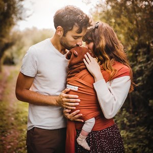 Echarpe portage basic fauve - coton bio