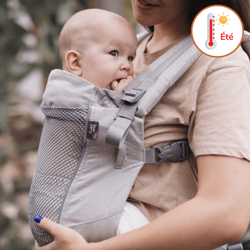 Porte-bébé respirant,porte-bébé,écharpe porte-bébé réglable en maille  3D,porte nouveau-né