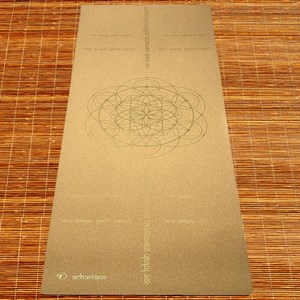 Tapis yoga liège mantra fleur de vie 5mm