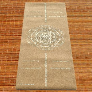 Tapis yoga liège mantra fleur de vie 5mm