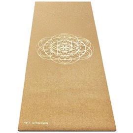Tapis yoga liège xxl 2,15 m fleur de vie