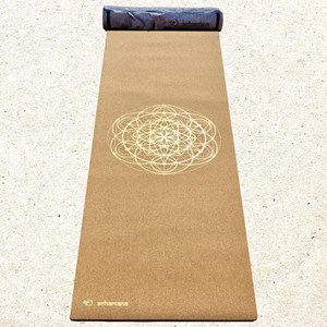 Tapis de yoga en liège xl 2,15 m + sac