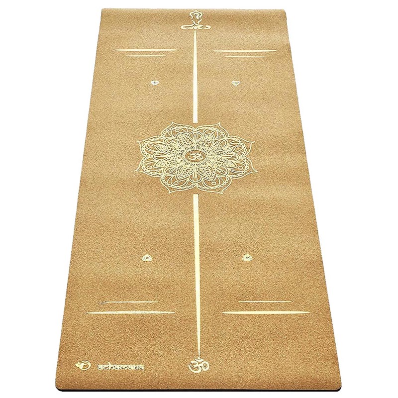 Achamana - Tapis yoga liège mandala marqueurs 5mm