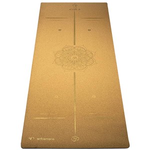 Tapis yoga liège mandala marqueurs 5mm