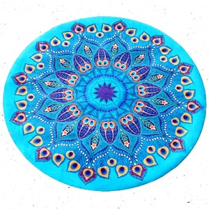 Tapis yoga, méditation roue du paom +sac