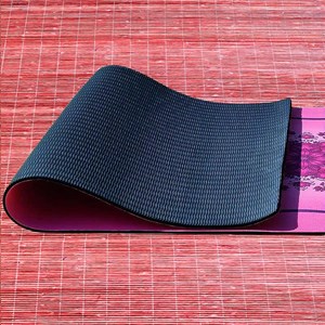Tapis de yoga épais rose mandala 6 mm