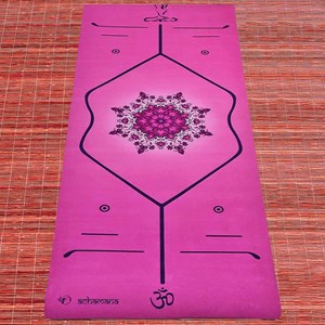 Tapis de yoga épais rose mandala 6 mm