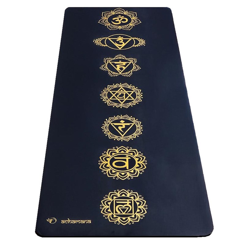 Tapis yoga pro similicuir chakras or 5mm