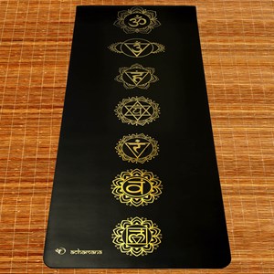 Tapis yoga pro similicuir chakras or 5mm