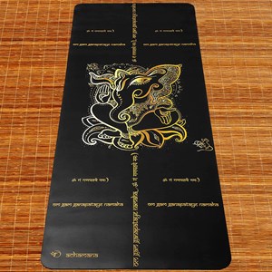 Tapis yoga pro similicuir ganesha +sac