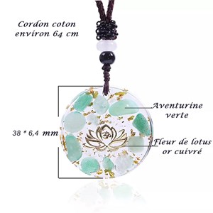 Pendentif yoga méditation fleur de lotus